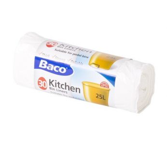 Baco Pedal Bin Liner 25L Tie Handle Roll of 30