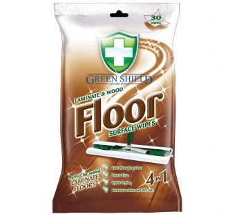 Green Shield Laminate & Wood Floor Surface Wipes, 30 Extra Large Sheets
